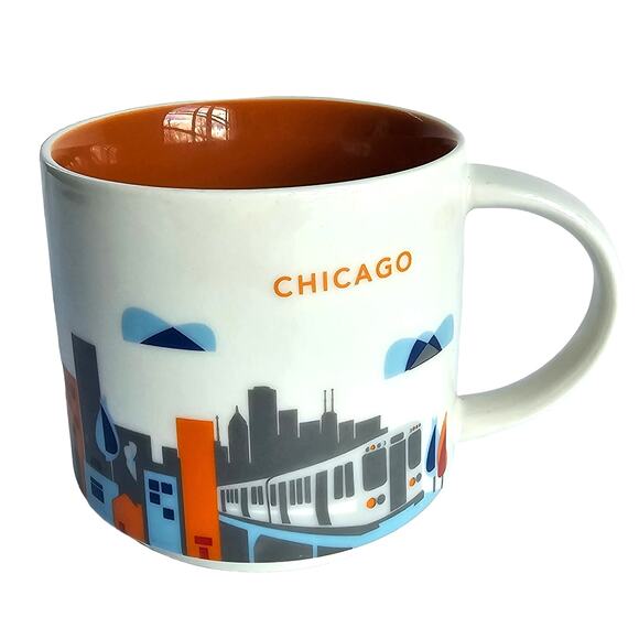 Starbucks Coffee Cup Chicago You Are Here Collection The Loop Downtown 14oz - Picture 1 of 8